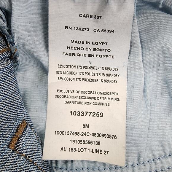 Lee Jeans Womens 6 Blue Relaxed Fit Mid Rise Crop Capri Straight Stretch Denim - Picture 5 of 11